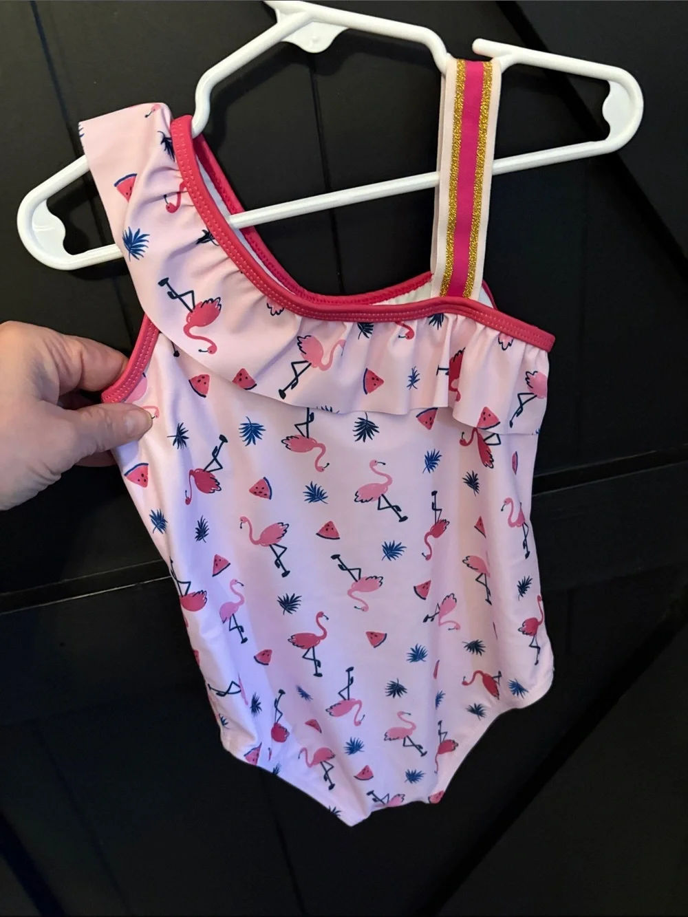 Andy & Evan Pink Flamingo One-Piece Swimsuit
